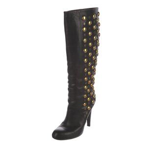 Gucci Leather Studded Accents Boots